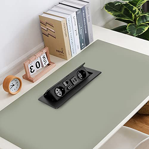 Enchufe de mesa empotrable con 2,16 Aeu+USB A+C+1 y Lan+1 caja de suelo desplegable Hdmi, plateado