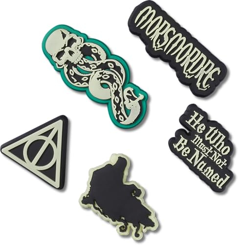 Crocs 5-Pack Jibbitz Shoe Charms, Harry Potter Dark Arts, One Size