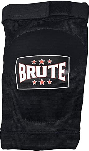 Brute Knieprotektor Knieprotektor Knieschützer für Boxen und andere Kampfsportarten - Optimaler Schutz mit Latex-Polsterung - Farbe: Schwarz - GR: S/M