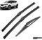 Limpiaparabrisas de vehículos Juego de escobillas limpiaparabrisas delanteras y traseras for Renault Captur Kaptur 2020 2019 2018 2017 2016 26 16 12 , 3 uds. Limpiaparabrisas para todo clima