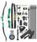 surwolf Takedown Recurvebogen Set für Erwachsene,Wettkampf Recurvebogen,66/68/70,16~40lb,Sportbogen,Langbogen,Jagdbogen（Grün Links,70-32lbs）