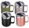 Volhoply 14oz Insulated Stainless Steel Coffee Mug with Lid Bulk 4 Pack,Double Wall Vacuum Travel Coffee Cup with Handle,Reusable Metal Tumbler Cup,Camping Mugs Keep Hot,Christmas Gifts(Mix,4)
