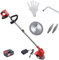 RUTAVM Portatile in Mano Tagliaerba a Batteria, tagliaerba Portatile a 3 Lame 24V Tagliaerba Portatile Elettrico Piccolo Testa della Macchina Regolabile Tagliaerba da Giardino