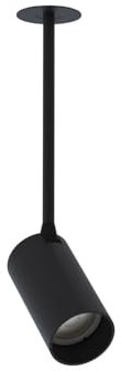 Licht-Erlebnisse Spot Strahler Decke Ø 5,5 cm schmal H: 23-29 cm 1-flammig GU10 Schwarz Modern verstellbar schwenkbar Unterputz Einbau Deckenleuchte Flur Wohnzimmer