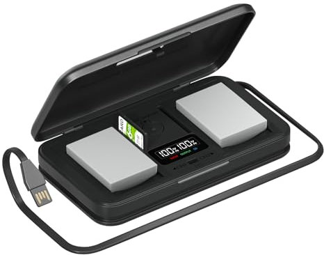 Palogreen NB-7L NB7L Chargeur de Batterie - Chargeur de Batterie d'appareil Photo LCD Rapide Intelligent pour Canon Powershot G10 G11 G12 SX30 CB-2LZ Batterie de Rechange (Batterie Non Incluse)