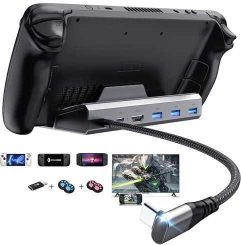 YCE Dockingstation 5-in-1 USB Hub with HDMI 2.0 4K@60Hz,3 USB3.0 Ports,USB-C 100W PD,Steam Deck Accessories für Steam Deck Accessories für Valve steam Deck/Rog Ally/Switch/Legion Go
