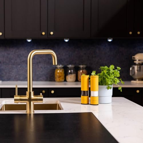 Flode TRE Kitchen Boiling Hot Water Tap - 3-in-1 Instant Hot Boiling Water Tap Kit with Boiler and Filter - Boiling Hot Water Tap (Rose Gold)