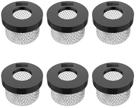 Filtro a rete in acciaio inox da 3/4-14, filtro per aeratore a rete in acciaio inox, compatibile con pompa Livewell, impianti idraulici industriali in linea, rondelle da giardino Filtro acqua
