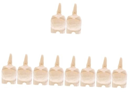 PRETYZOOM 5 Sets Exquisite Holz Geschnitzte Tierfiguren Heimdekoration Katzendekor Holzhandwerk Ornamentzubehör 2 Stück X 5