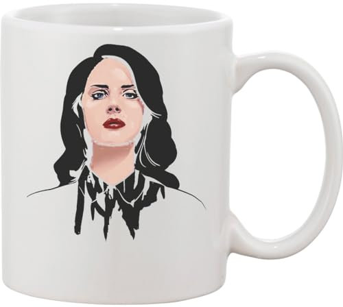 Mug en céramique blanc avec portrait de célèbre chanteur