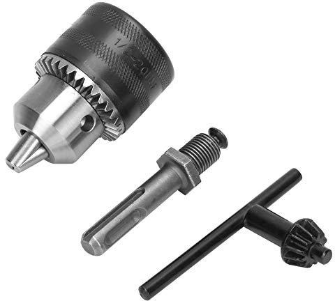 Bohrfutter, 1/2-20UNF Bohrfutter, 1,5-13 Mm Schlüsselbohrfutter mit -Rundschaftadapter, Elektrischer Hammerkonverter, Bohrmaschine, Kombibohrmaschine und Gewindebohrer