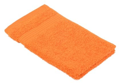 liebling Gästetuch, 100% hochwertige Baumwolle, Serie Miami, 30 x 50 cm, waschbar & trocknergeeignet, Farbe: orange