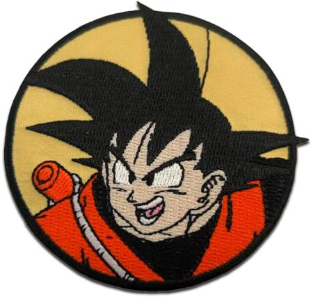 Comercial Mercera, Aufnäher Patches, Dragonball Z, Goku - Charakter, Aufnäher Ideal für Mützen, Jacken, T-Shirts oder Schultaschen, 100% Polyester, 8x7 Zentimeter