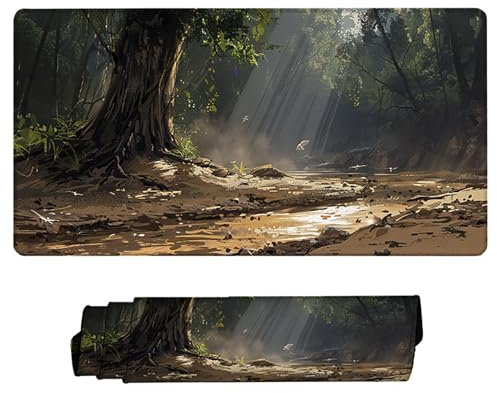 Green Mouse Mat Gaming Mouse Pad Xxl Tree Mouse Pad Desk Mat Large 1200x600 Large Mouse Mat Non-Slip Base With Stitched Edges Water Resist Mouse Mat Desk Mat for Home, Office, Girls Gifts V-W