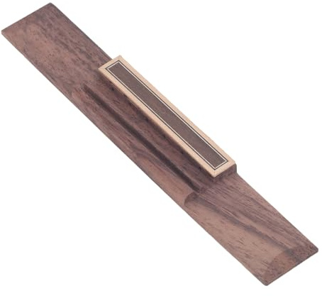 Rosewood Classical Guitar Bridge with Bone Saddle Nut, Abalone Shell Inlay Acoustic Guitar Wooden Bridge Set Replacement Kit