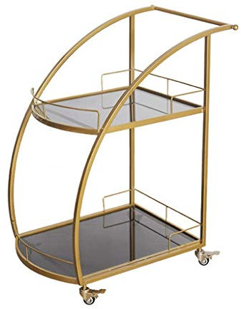 Barwagen mit 3 Etagen, Metallgitter, Weinregal und Allzweckregal