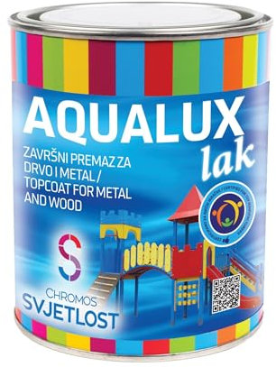 B&S chromos-svjetlost uk AQUALUX TOPCOAT Premium Acrylic Finish Coating for Wood and Metal Surfaces (L432 RED, 0.75 Liters)