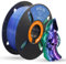 PETG Filament 1.75mm, Speedy Printing Filament, Kompatibel mit den meisten 3D Druckern, Maßgenauigkeit +/- 0.02mm, 1kg Spule (2.2 lbs) Wiederverwendbarer Schaft,PETG+ Purple And Blau And Grün