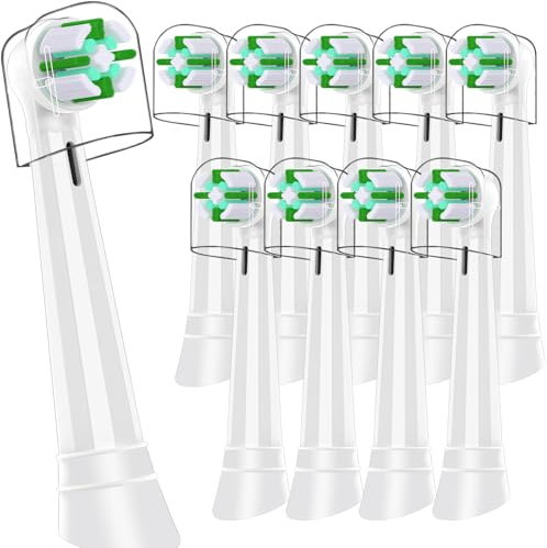 IO Aufsteckbürsten Kompatibel mit Oral B iO 3 4 5 6 7 8 9 10 Series Zahnbürste Elektrische, 10er IO Zahnbürste Aufsätze Für empfindliches Zahnfleisch geeignet Weiß