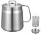 Stainless Steel Oil Strainer Pot with Filter and Fry Basket 50.7floz - Large Capacity 2 in 1 Cooking Oil Filter, 304 Stainless Steel, Ergonomic Handle - Versatile Tool for Oil Frying