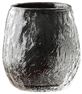 300Ml/10oz Japanese-style high borosilicate glass tea cup, household heat-resistant glacier pattern glass cup - goose egg cup