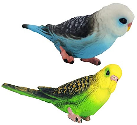 Yardwe 2stücke Realistische Künstliche Vögel Aus Kunststoff Für Garten Dekoration Lifelike Papageien Ornamente Für Junge Mädchen Spielzeug Und Gartenverschönerung