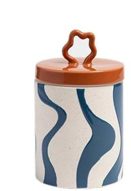 HLHLOP777 Butterdose Keramik-Vorratsdose, bunte Butterdose for die Küche, multifunktionale Aufbewahrungsbox Butterdose