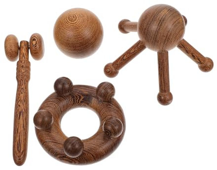 BESTYASH 4stücke Teiliges Set Für Kopf Und Gesichtsmassage Effektive Entspannung Der Durchblutung Tragbare Massageroller Für Ganzheitliche Erholung