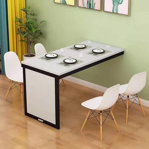 Kleiner Wandklapptisch Lackierte Plattenoberfläche, wasserdicht, verbrühungssicher, Kratzfest und verschleißfest für Küche Balkon Outdoor Kleiner Raum WäScherei Arbeitszimmer(A,90cm*60cm*75cm)