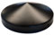1x Pfostenkappe rund 141 mm Stahl schwarz pulverbeschichtet (1)