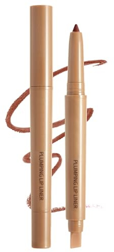 Erinde Matte Lippenkonturenstift Mit Pinsel, Drehbarer Lipliner, Langanhaltend und Hochpigmentiert, Smudge-Proof, Geschmeidige Samt-Textur, Konturieren Sie Ihre Lippen, Vegan #06