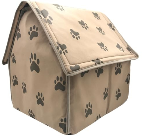 Happyyami Klappbares Hundezelt Tragbarer Haustierunterstand Hundebett Aus Wärme Atmungsaktiv Fußabdruck Design Für Schlafzimmer Und Auto Transportbox-untersetzer