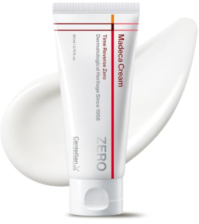 CENTELLIAN 24 Madeca Cream Time Reverse Zero, TECA Moisturiser, 79,85 ml | Lätt blå aktiv TECA och kylande cica-formel för djup återfuktning, barriärvård och fet eller känslig hud