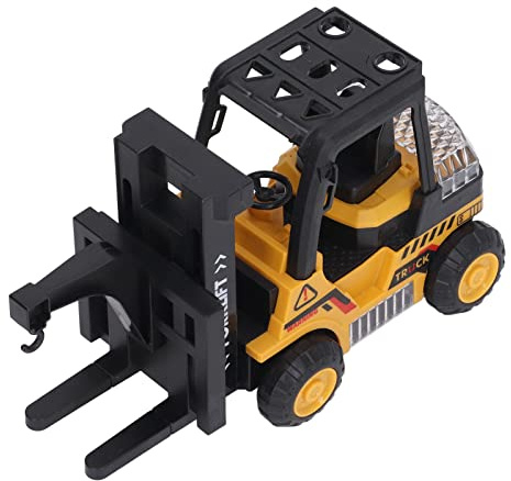 Zerodis Juguetes Electrónicos con Iluminación Fresca y Música Dinámica Carretilla Elevadora de Control Remoto para Niños 9.1X3.9X5.1In Engineering Play RC Forklift Toy Plastic