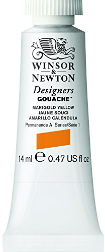 Winsor & Newton 14ml Designers Gouache Tube - Marigold Yellow