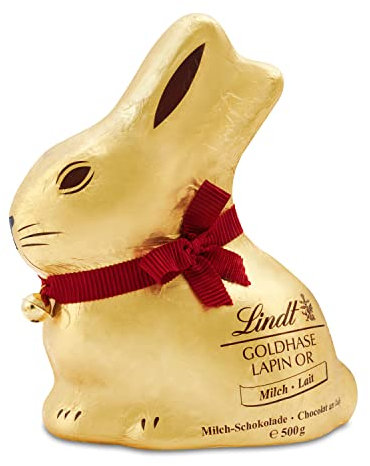 Lindt - LAPIN OR - Moulage Chocolat au Lait - Idéal pour Pâques, 500g
