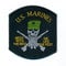 hegibaer 80 x 90 mm U.S. Marines Skull Totenkopf Waffe USA Patch Aufnäher Aufbügler 0781 X