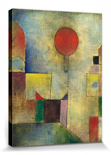 1art1 Paul Klee Poster Roter Ballon, 1922 Bilder Leinwand-Bild Auf Keilrahmen | XXL-Wandbild Poster Kunstdruck Als Leinwandbild 40x30 cm