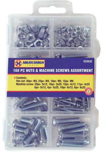 160Pc Nut and Machine Screws Assortment