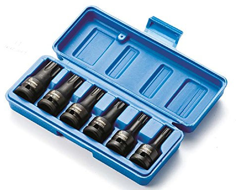 Fervi - SI423M006 - Coffret 6 douilles Torx mâle à impact conducteur 1/2