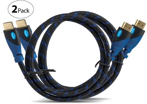 MutecPower PREMIUM pack de 2 câbles HDMI a Haute Performance avec Ethernet 1.4a (1M) - Soutien 3D & Chaine Audio Retour (ARC) 1080p- Haute Définitions - 1 Mètres