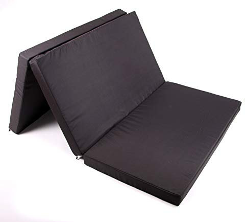 Premium Schlafauflage für Caddy & Combo Life | Klappmatratze 200x120x6 cm, Schwarz | Faltbare Matratze für Bus, Kaltschaum Matratze Camping