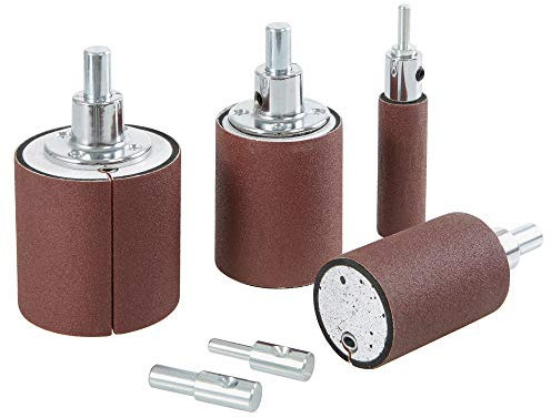 Unbekannt Schleifwalzen, Satz, 4-teilig, Aluminiumoxid, Metall, Kunststoff, Holz, Glas, Beton, 25, 54, 63, 76 mm