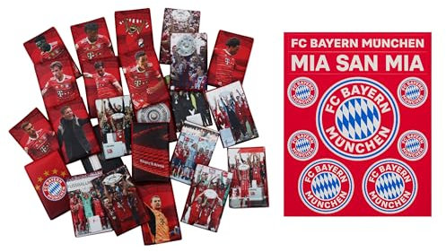 FC Bayern München Schokoladentäfelchen 15 Stück Schokolade - Plus Logo-Aufkleber FCB
