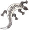 Haushalt International Gecko LED Solarlampe, Wandlampe, Dekoration, 72 x 32 cm