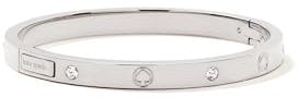 Kate Spade New York engraved spade bangle, Silver