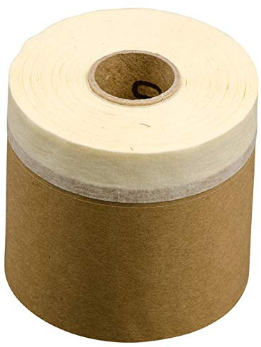 12 Rollen Papier Masker 180 mm Abdeckpapier mit Selbstklebestreifen Malerkrepp Abdeckfolie Abdeckklebeband Feinkrepp Malerfolie