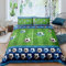 Loussiesd Fußball Drucken Bettwäsche Set 135x200 cm Kinder Jungs Bettwäsche Grün Blau Fußball Fußballfeld Dekorativ Bettbezug für Teenager Männer Betten Set Mikrofaser Polyester
