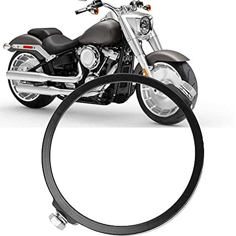 Motorrad-Scheinwerferhalterung, Scheinwerfer-Halterung, Universal Motorrad Aluminiumlegierung 5,75 Zoll Runde Scheinwerferhalterung(Schwarz)