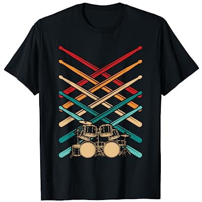 Baguette De Batterie Drôle Cadeau Retro Batteur Batterie T-Shirt